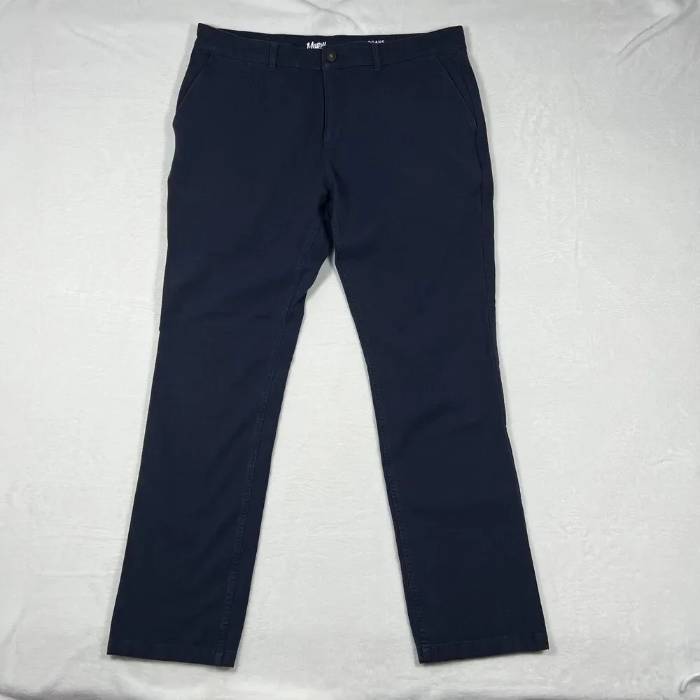 Mugsy Morgans Mens Straight Fit Jeans Size 40x34 Navy Blue Stretch Denim Pant